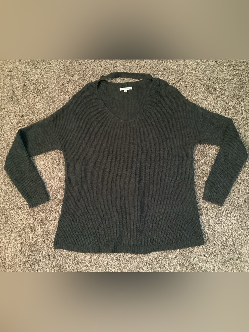 American Eagle v-neck sweater, color: dark gray, size: M